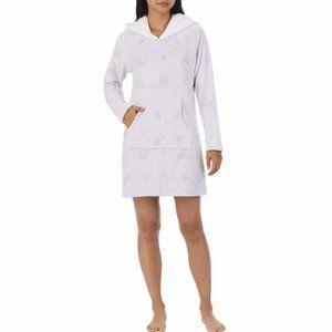 Disney XS Women Lounge Hoodie Fleece Cozy Purple Kangaroo Pocket Long Sleeve New